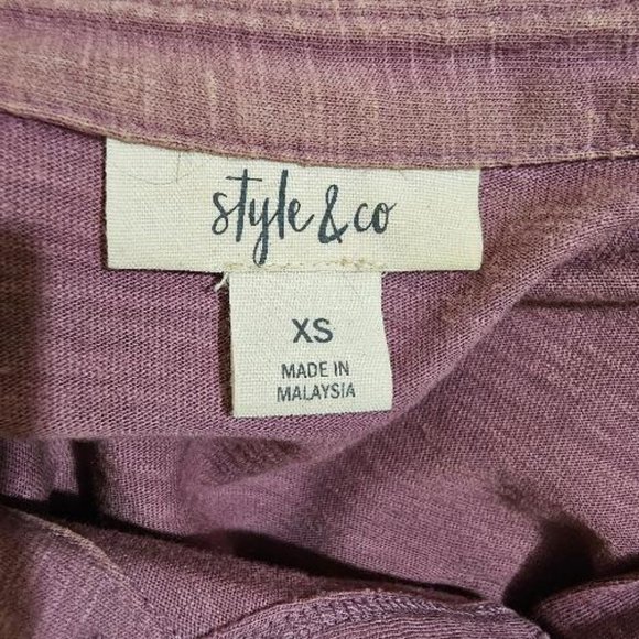 Style & Co. Lavender Buttoned Shirt - Picture 5 of 7
